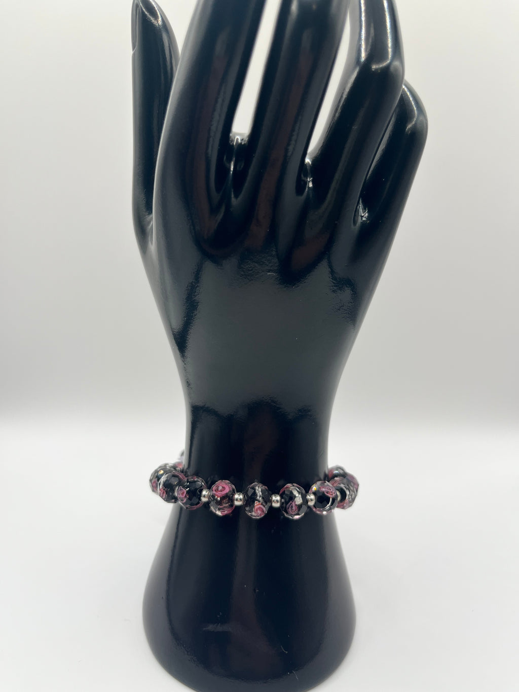 Black Rose Bracelet Set