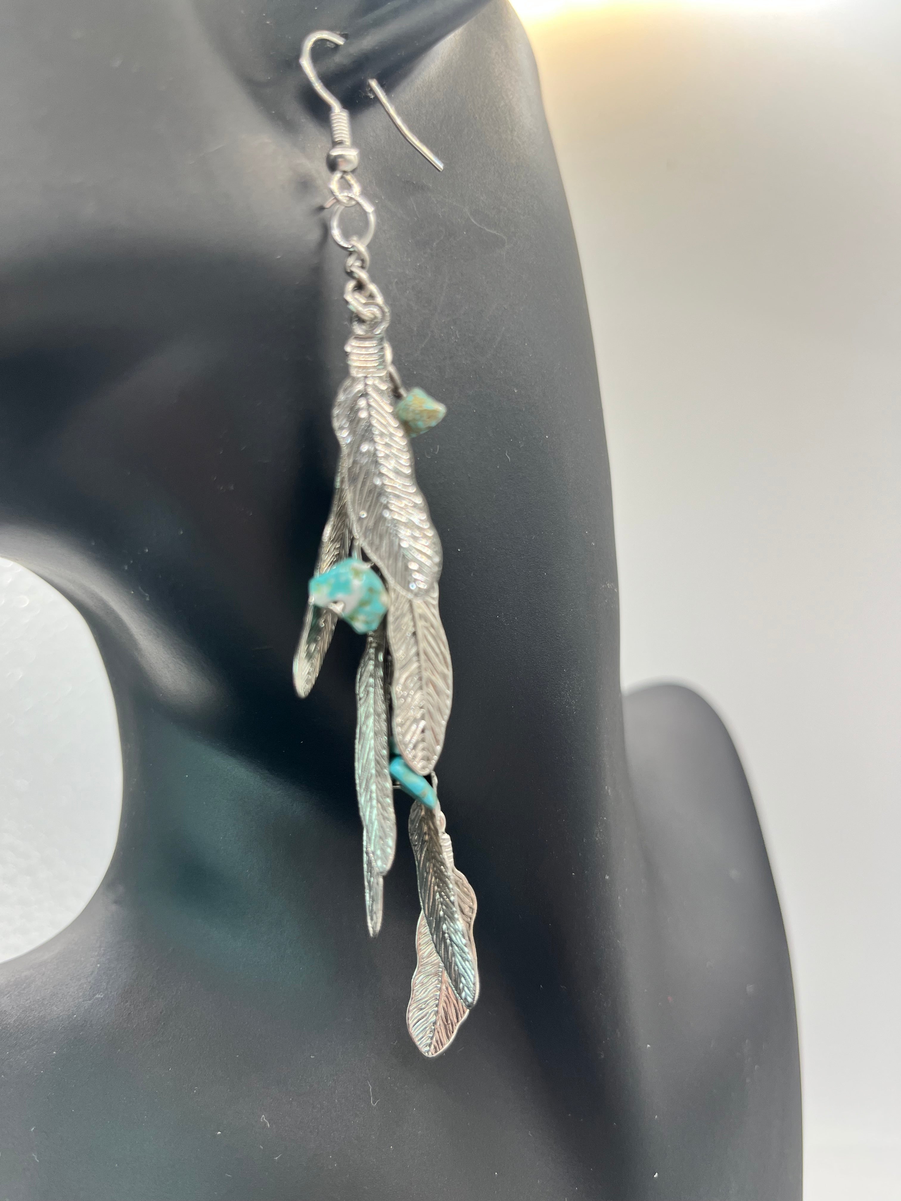 Feather Dangle Earrings