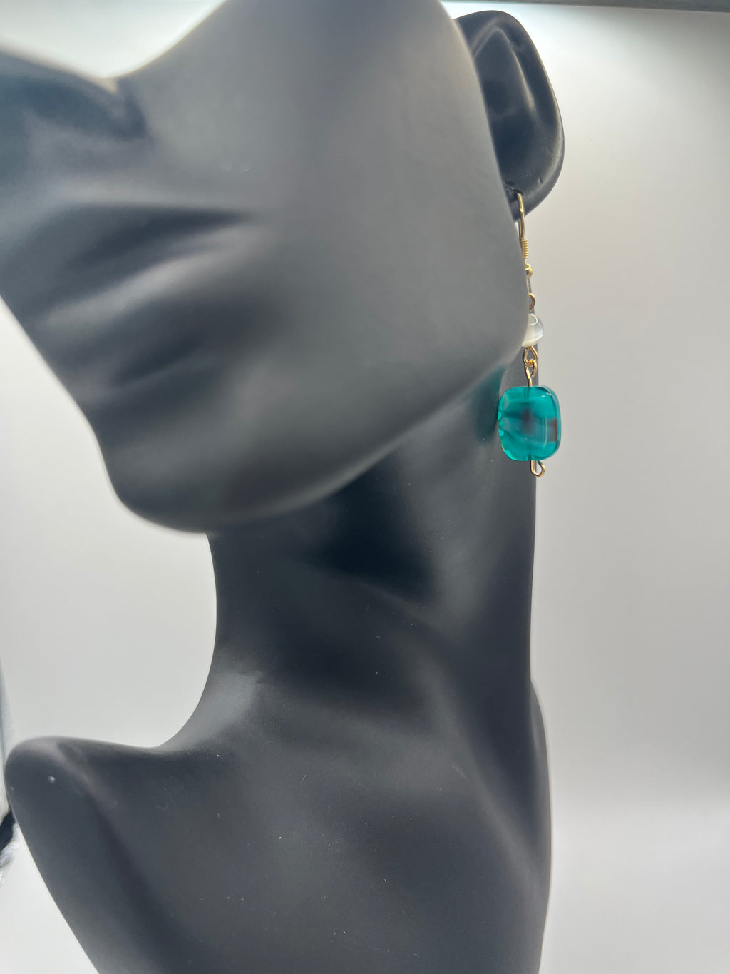 Blue Swirl Dangle Earrings