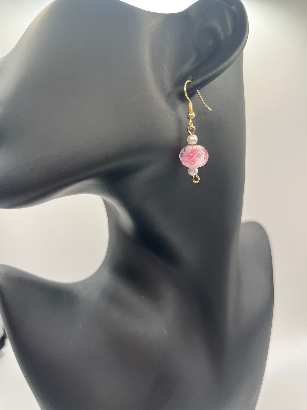 Pink/White Rose Bracelet set