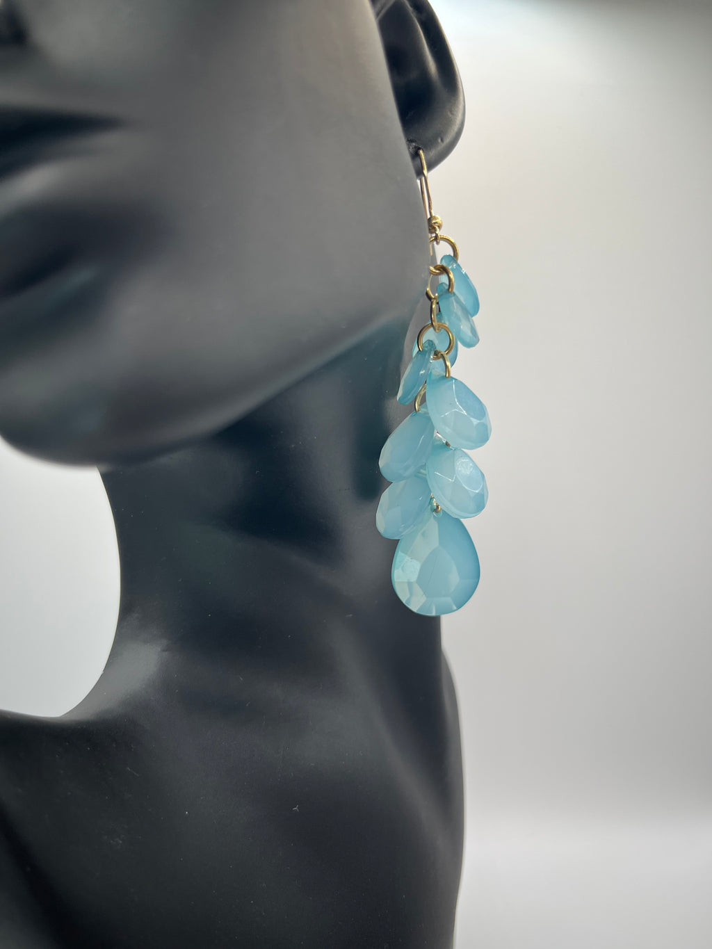 Up-cycled Blue Dangle