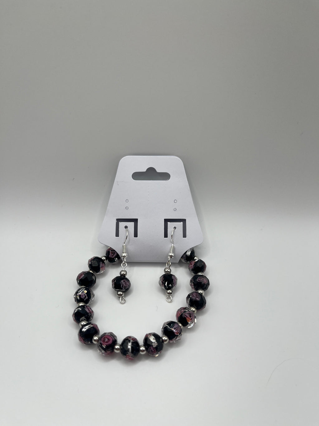 Black Rose Bracelet Set