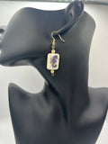 Fossil Print Seahorse Earrings